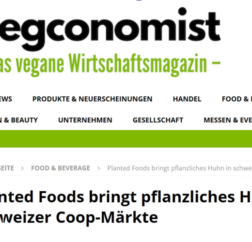 Planted Foods porta il pollo a base vegetale nei negozi Coop svizzeri